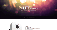 Desktop Screenshot of politeinpublic.com